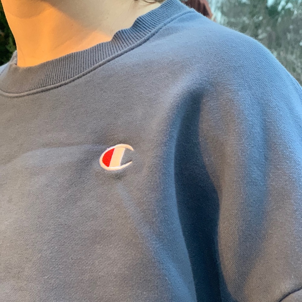 Cropped champion crewneck